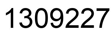 Number 1309227 black image