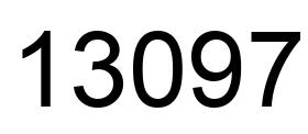 Number 13097 black image