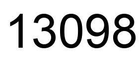 Number 13098 black image