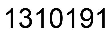 Number 1310191 black image