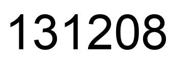 Number 131208 black image