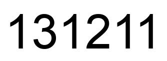 Number 131211 black image