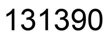 Number 131390 black image