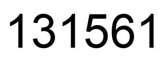 Number 131561 black image