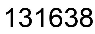 Number 131638 black image