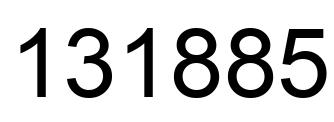 Number 131885 black image