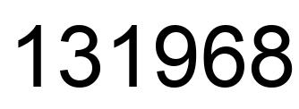 Number 131968 black image