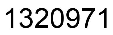 Number 1320971 black image