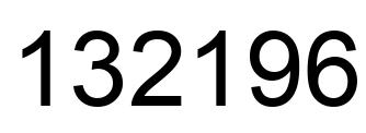 Number 132196 black image