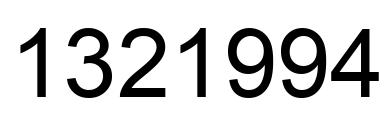 Number 1321994 black image