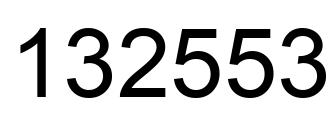Number 132553 black image