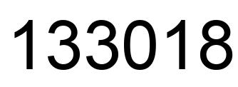Number 133018 black image