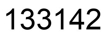 Número 133142 imagen negro