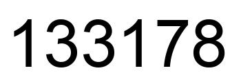 Number 133178 black image