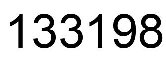 Number 133198 black image