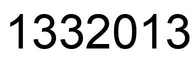 Number 1332013 black image