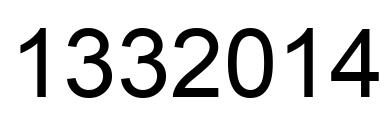 Number 1332014 black image