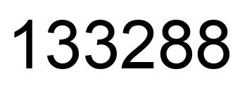 Number 133288 black image