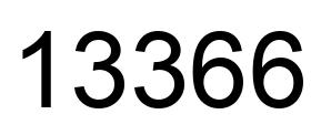 Number 13366 black image