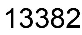 Number 13382 black image