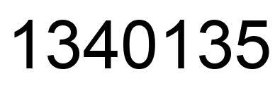 Número 1340135 imagen negro