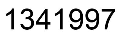Number 1341997 black image