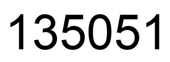 Number 135051 black image