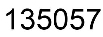Number 135057 black image