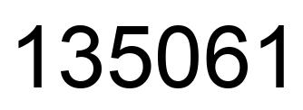 Number 135061 black image