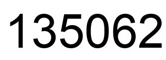 Number 135062 black image
