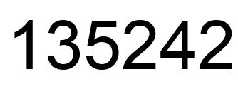 Número 135242 imagen negro