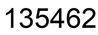 Número 135462 imagen negro