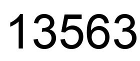 Number 13563 black image