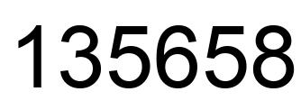 Number 135658 black image