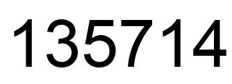 Número 135714 imagen negro