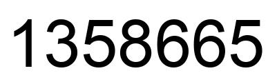 Number 1358665 black image