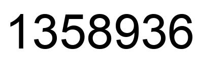 Number 1358936 black image