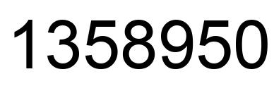 Number 1358950 black image