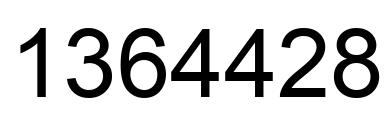 Number 1364428 black image