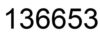 Number 136653 black image