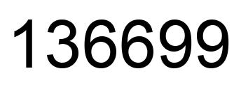 Number 136699 black image