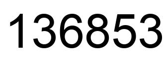 Number 136853 black image