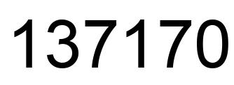 Número 137170 imagen negro