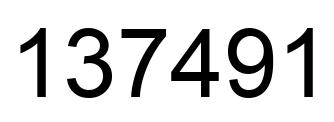Número 137491 imagen negro