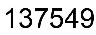 Número 137549 imagen negro