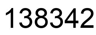 Number 138342 black image