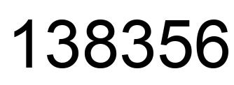 Number 138356 black image