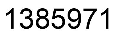 Number 1385971 black image