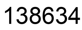 Number 138634 black image