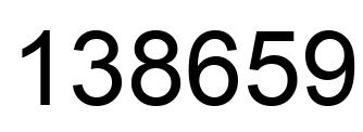 Number 138659 black image